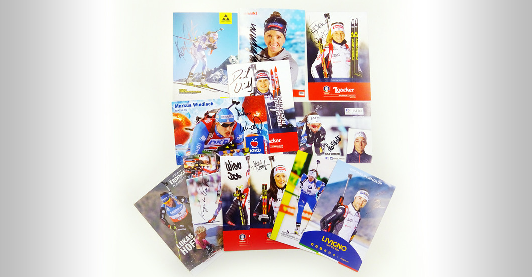  From International Biathletes: Original Autograph Cards Illustration 
