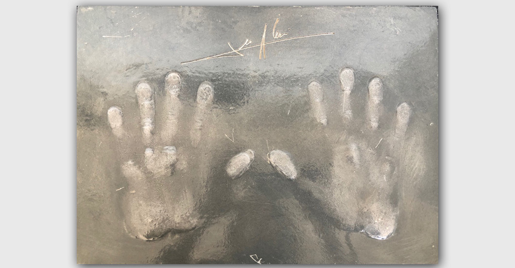 Jean Alesi the Race Driver's Signed Handprints