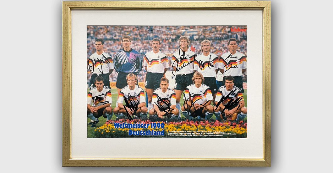 Signiert von neun WMLegenden Poster der 1990er Weltmeister