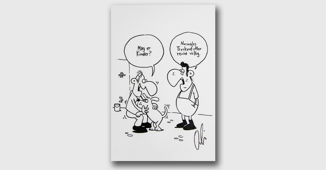 Original Cartoon By Famous Illustrator Oli Hilbring