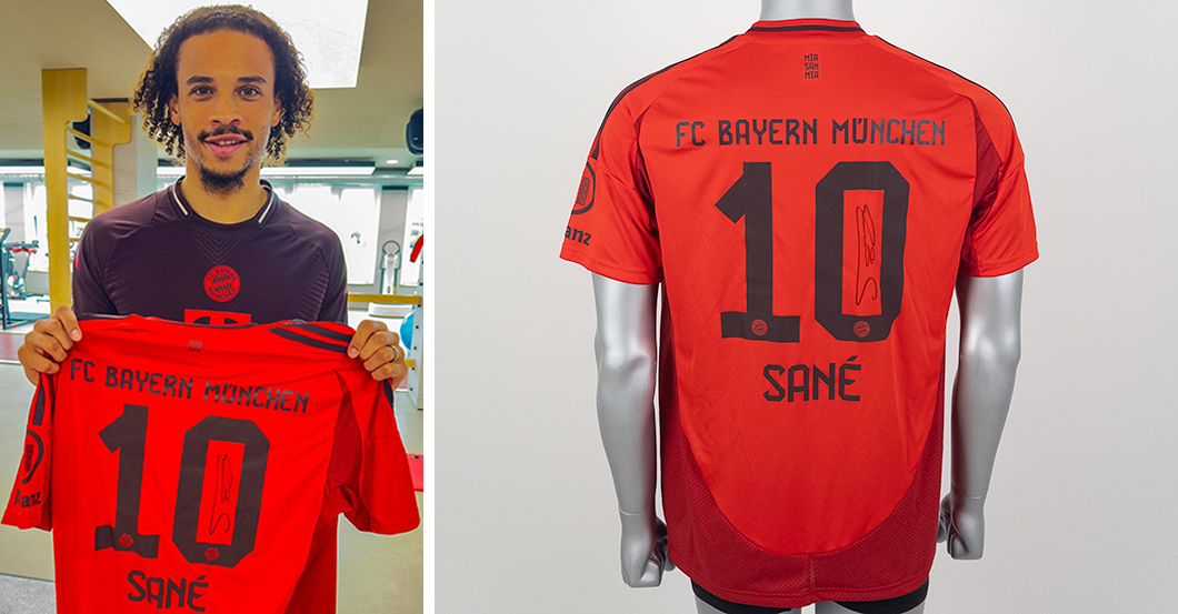 FC Bayern Star Leroy Sané Donates his Signed Jersey