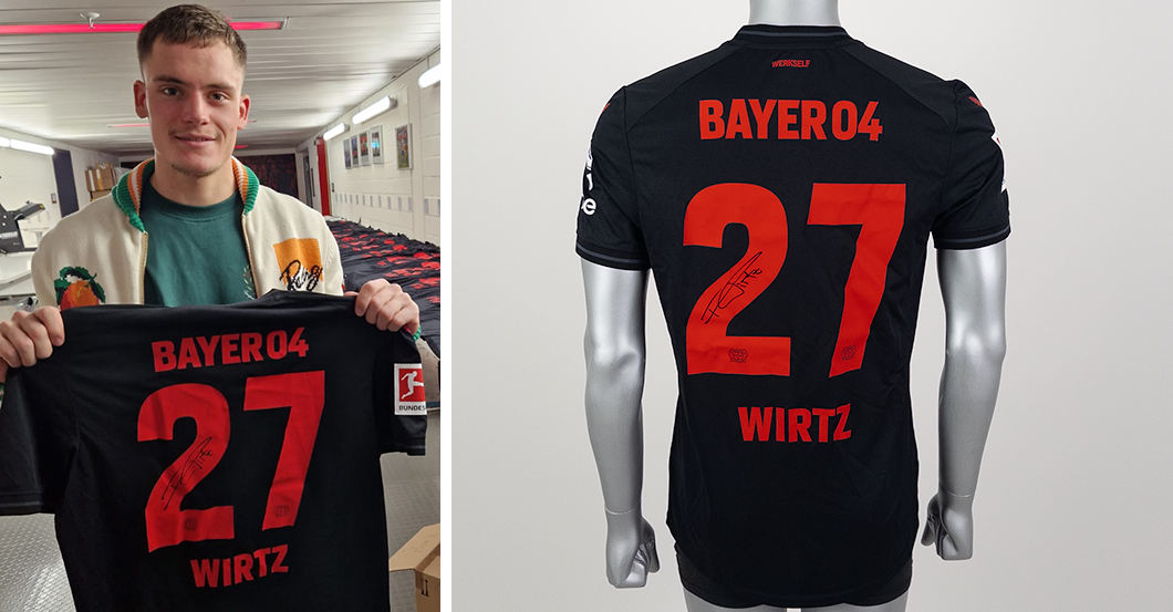 Signiertes Meistertrikot von Leverkusen-Star Florian Wirtz
