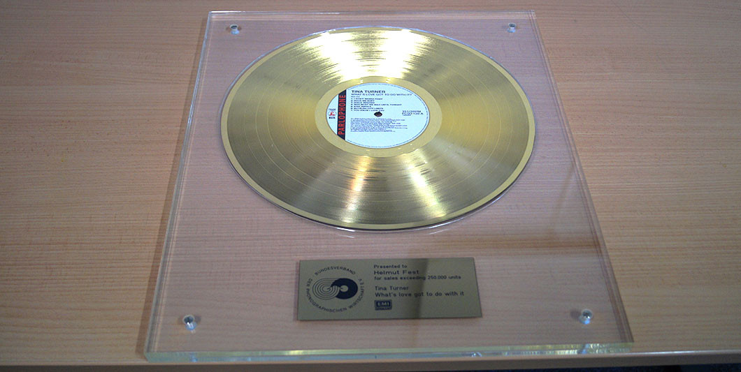 TINA TURNER//Goldene Schallplatte Record Limitierte Edition//WHATS LOVE GOT TO DO WITH IT