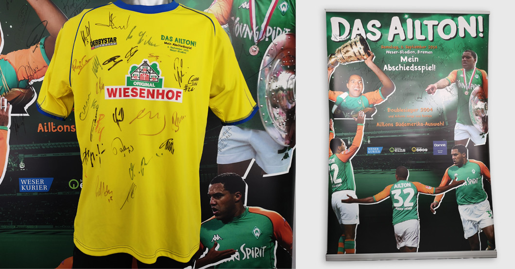 Zur Relegation Werder Bremen Legende Ailton Stiftet Trikot Zur Relegation Werder Bremen Legende Ailton Stiftet Trikot